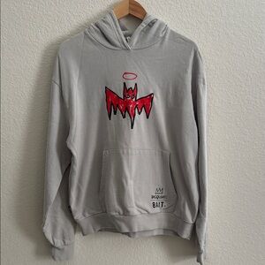 Jean-Michel Basquiat BAIT "BATMAN 1983" Gray Hoodie Size L